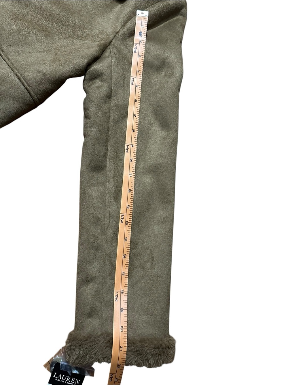 NWT Polo Ralph Lauren Camel Faux-Shearling Double-Breasted Long Coat Size S - Picture 8 of 11